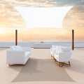 ColourTree TAPR1616 Custom Size 21' x 22' White Sun Shade Sail Canopy UV Block UPF50 Rectangle - Commercial Standard Heavy Duty - 190 GSM - 3 Years Warranty
