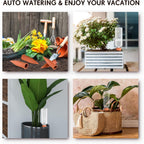 6 Sets Plant Watering Devices 6 Pcs Self Watering Spikes 6 Pcs 25 oz Plastic Bottles Slow Release Automatic Waterer Empty Liquor Bottles Terracotta Spikes for Vacation Plant (Ceramic Color)