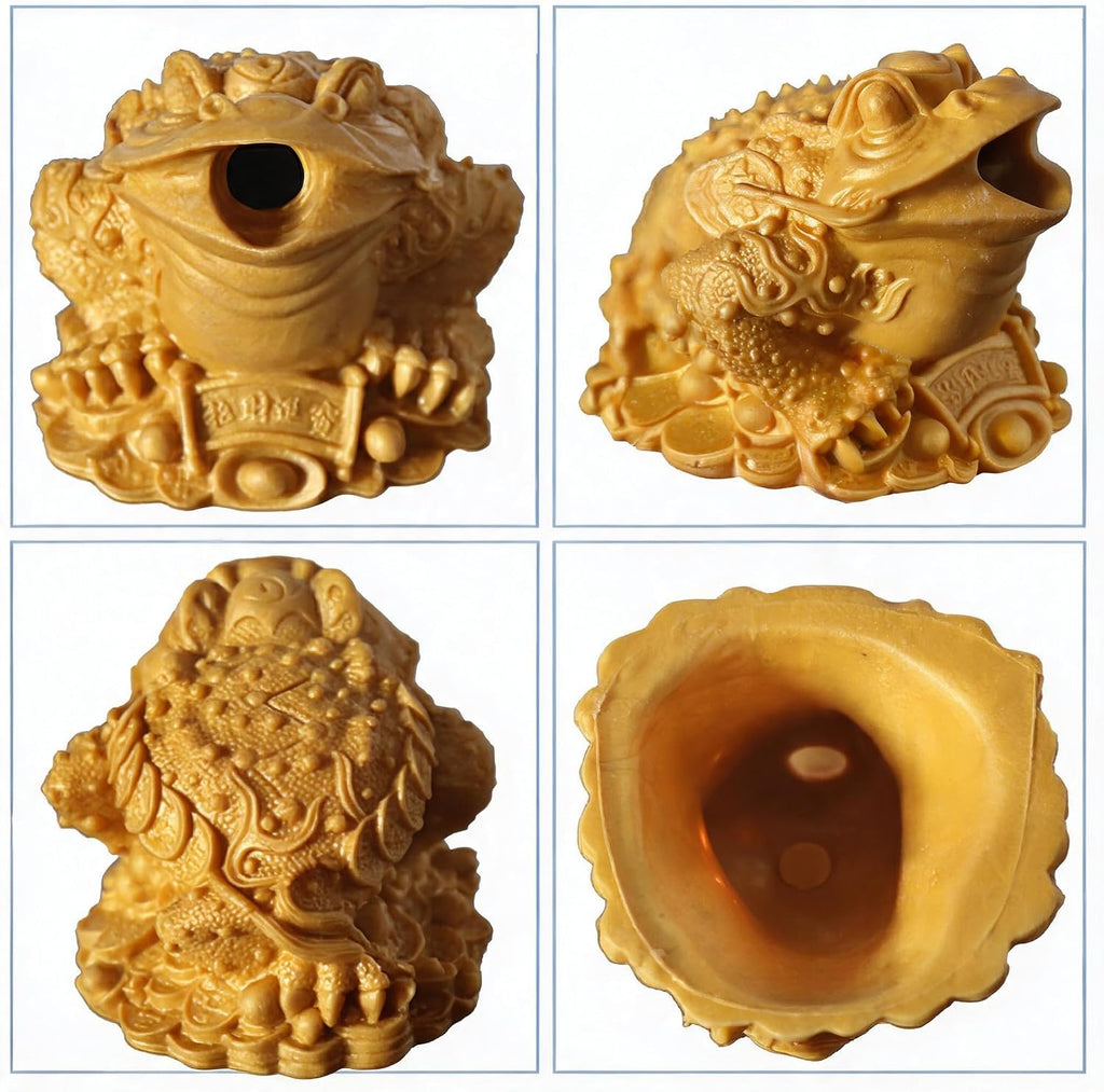 Fountain Spitter for Small Pond, Garden Pond Spitters with Pump, Lucky Money Frog Water Spitting Fountain Decor for Koi Ponds Home Garden Tea Table(11x10x9.5cm)