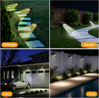 Solar Spot Lights Outdoor Waterproof IP65, 2 Lights Modes Solar Powered Landscape Lights，Outside Pathway Lights for Sign Garden Yard Walkway Driveway Decorations (4 Pack-White &Warm White)