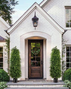 5ft artificial cedar topiary trees, outdoor artificial plants, close-up detail
