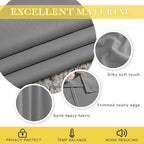 NICETOWN Blackout Sliding Door Curtain for Living Room, Grommet Room Divider Curtain Privacy Thermal Insulated Sound Reducing Window Treatment for Bedroom (1 Panel, Silver Grey, W80 x L108)