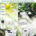 Ultrasonic Mist Maker 12 Head,Add Replacement Atomizer Heads,400W Power Water Proof Ultrasonic Mister,Ultrasonic Fog Humidifier with Float,for Vegetable Preservation,Landscape, Halloween,etc