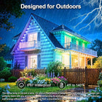 100FT Permanent Outdoor Lights for House Waterproof, IP67 LED Eave Lights with App/Remote Control, Outdoor Permanent led Lighting for House Roof Decor,Christmas,Party,All Holiday and Daily