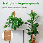 4 Pack 28 Inch Moss Pole Monstera Plant Support, Coir Moss Poles for Climbing Indoor Plants, Bendable Plant Stake Trellis for Potted Plant, Pothos, Philodendron