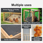 Hardware Cloth 1/4 inch 48 x 100 ft Wire Fencing: Galvanized Welded Garden Fence Roll Square Mesh 23 Gauge Chicken Rabbit Snake Cage Heavy Duty Welding Fencing