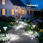 Solar Pathway Lights Garden Decor for Yard, Solar Garden Lights for Outside Waterproof Landscape Lighting, Garden Decorative for Walkway, Driveway, Yard, Landscape, Lawn (8 Pack Cold White)