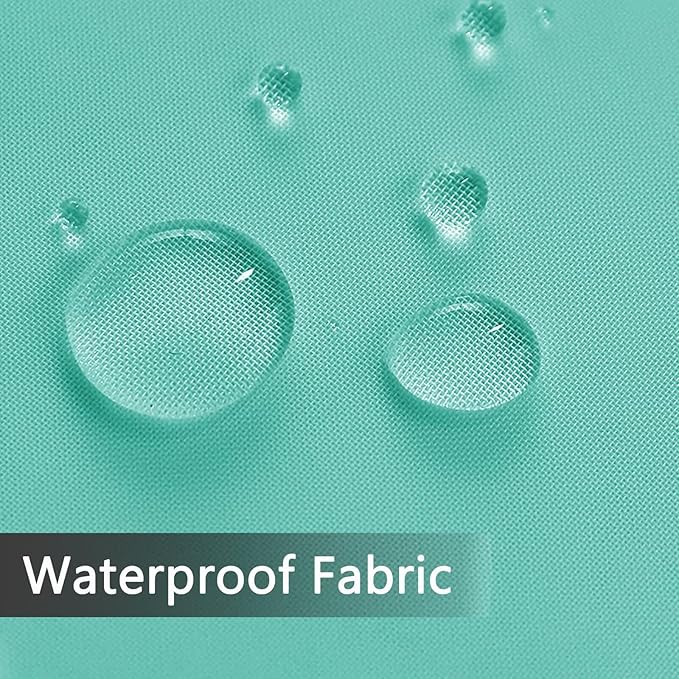 SpaceDresser Waterproof Outdoor Sheer Curtains for Patio - 2 Panels Rod Pocket Indoor Voile Sheer Curtain for Living Room,52W x 120L inch,Turquoise