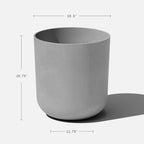 Veradek Mason Series Lima Planter - Round Planter for Indoor or Outdoor Porch/Garden | Made from Plastic-Stone Composite with Drainage Holes | Modern Décor for Succulents, Flowers, Small Plants