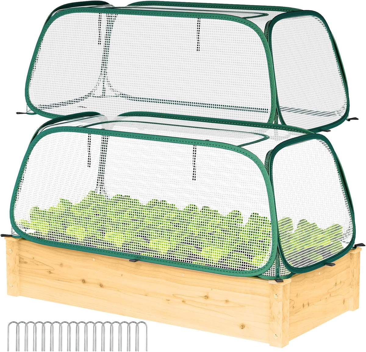 raised garden bed covers - 45"x22"x16", garden row, main product view