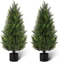 4ft artificial cedar trees, set of 2 faux, main product view