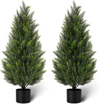4ft artificial cedar trees, set of 2 faux, main product view