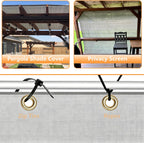 poyee 90% sun shade cloth, 10x30ft pergola shade, package contents