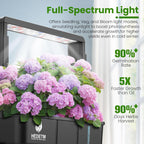 15 pods hydroponics growing system indoor garden with, close-up detail