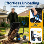 vivohome 660lbs wheelbarrow dump garden cart with 2-in-1, package contents