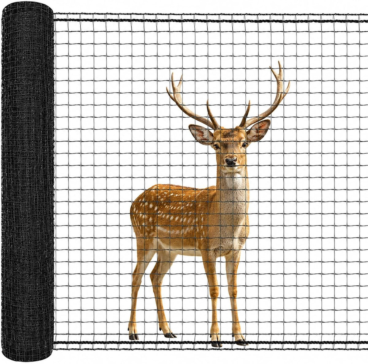 deer fence netting, 5x100 ft plastic mesh fence, main product view