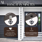 monarch rain chains aluminum lotus pewter rain chains showing dimensions