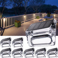 qualdout solar outdoor lights, 8 pack solar fence, main product view