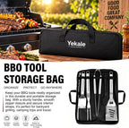 grill set, grill tools for outdoor grill utensils showing dimensions
