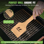 All-Natural Wooden Grill Scraper for BBQ Grilling 14"| Grill Cleaner, Wood Scraper, Grill Grate Cleaner, and BBQ Cleaner | Bristle Free BBQ Scraper for Grill Cleaning | Eco Friendly