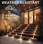 CLOUDY BAY 120V Dimmbale 5 Color LED Indoor Outdoor Step Light,2700K/3000K/3500K/4000K/5000K 3W 70lm,Stair Light,White,6 Pack