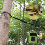 Ayaport Campsite Storage Strap Tent Camping Tree Hanging Organizer with 4 Carabiner Hooks 6 Stainless Steel S Hooks & 20 Separated Loops, Camping Set Travel & Outdoor Camping Gear
