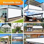 Artpuch Outdoor Pergola Shade Cover 9' X 15' Sun Shade Cloth with Grommets, 90% UV Protection Canopy Patio Privacy Screen (Customized Available) GN107, White