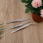 3pcs Plant Tweezers, Stainless Steel Tweezers Set Multi Purpose Tools for Gardening Bonsai and Reptile Feeding & Kitchen Use
