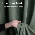Easy-Going Linen Look Outdoor Curtains Waterproof Windproof Porch Curtains, Soft Thicken Outdoor Privacy Curtains for Patio, Gazebo, Grommet Top and Tab Bottom Drape, 1 Panel, 54x108 inch, Sage Green