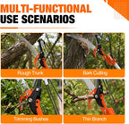 LAANPOLE 26FT Reach Tree Trimmer, Manual Pole Saw with 5-20FT Extension Pole, Tree Pruner Extendable for High Tree Branch Trimming Pruning Cutting