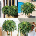 MARTINE MALL 48 inch Fake Ferns Artificial Ferns for Outdoors Look Real, 88 Branches Large Faux Boston Fern for Outdoor Planter Realistic UV Resistant Hanging Artificial Fake Plants for Porch Patio