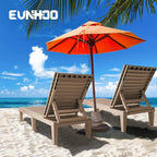 Outdoor Chaise Lounge Set of 2, Adjustable Pool Lounge Chair with 5 Positions Backrest, Waterproof Sun Loungers for Garden Pool Beach Patio Deck Sunbathing