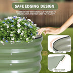 Galvanized Raised Garden Bed Outdoor- Raised Beds for Gardening| Metal Planter Box, Steel Raised Garden Bed Kit with Safety Edging and Gloves for Vegetables, Flower, Herbs (4x2x1FT, Green)
