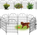 8 pannels garden fence animal barrier with gate, main product view