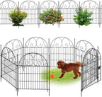 8 pannels garden fence animal barrier with gate, main product view