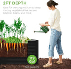Best Choice Products 4x2x2ft Outdoor Metal Raised Garden Bed, Deep Root Box Planter for Vegetables, Flowers, Herbs, 119 Gallon Capacity, 100% Non Toxic Materials - Moonlight Gray