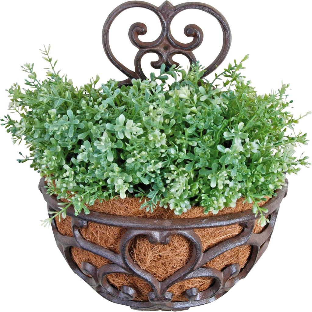 Esschert Design USA BPH51 Half Round Cast Iron Wall Planter