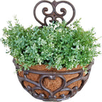 Esschert Design USA BPH51 Half Round Cast Iron Wall Planter
