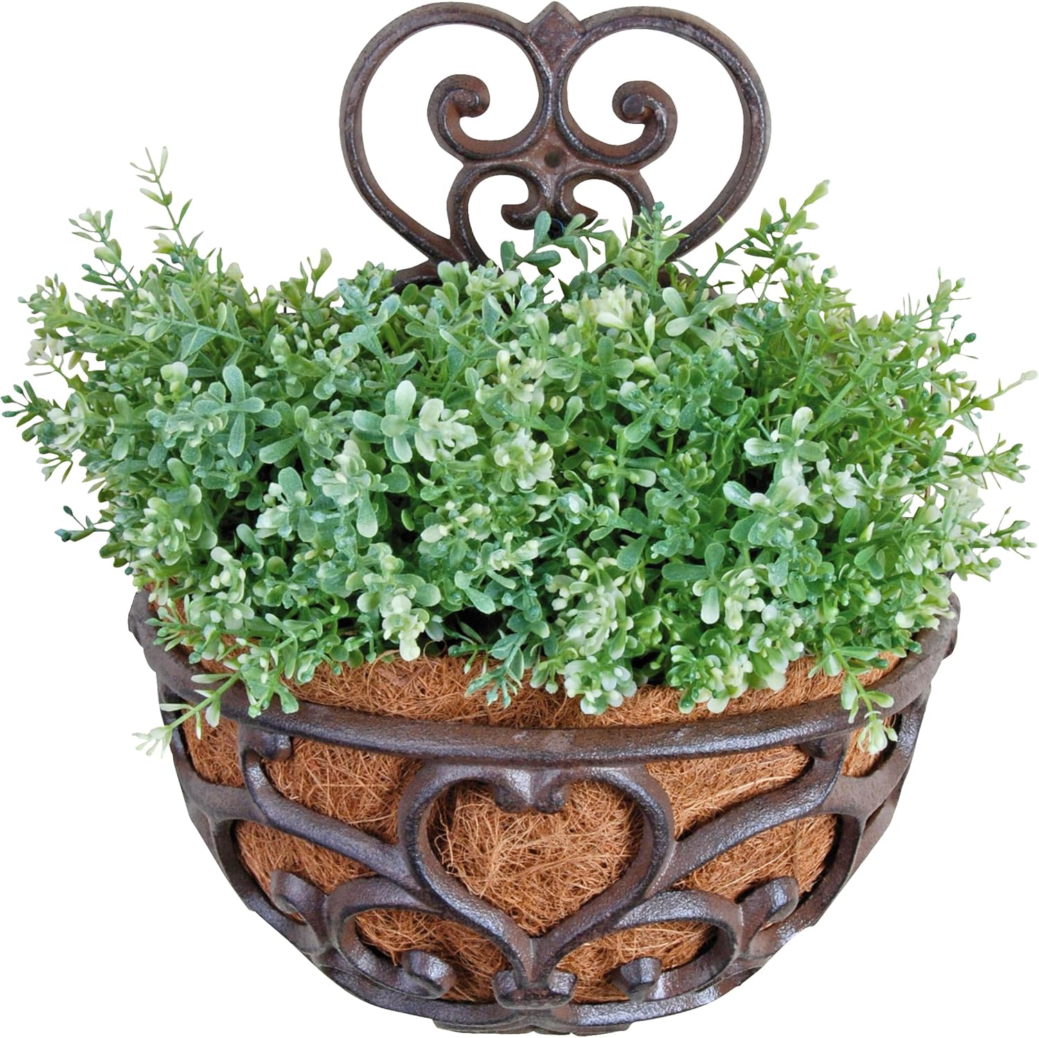 Esschert Design USA BPH51 Half Round Cast Iron Wall Planter