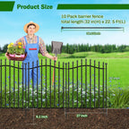 10 panels no dig decorative garden fence shown in use