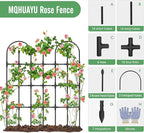 2 Pack Trellis for Climbing Plants Outdoor,47.2" H Garden Trellis,Rustproof Garden Arch Trellis Cucumber Tomato Support Structure for Raised Bed