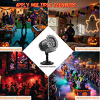 Halloween Projector Lights Outdoor, 3D Skull Ghost Halloween Decorations Outdoor Projector Lights for Indoor Window Wall Halloweens Decor