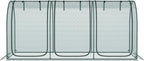 outsunny 9' x 4' crop cage plant protection, front angle view