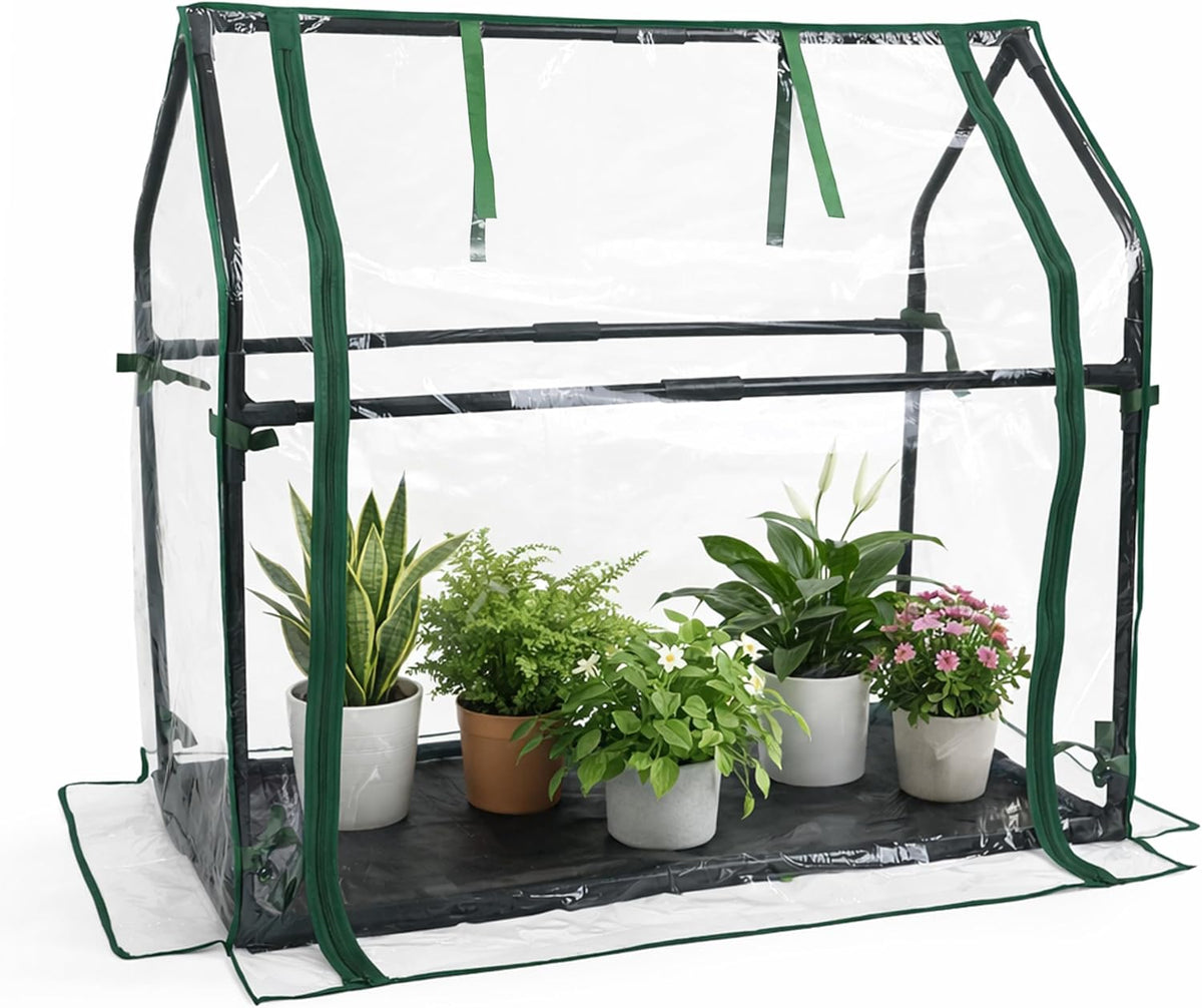 gardzen mini greenhouse with waterproof base, 36.2"(l) x18.9(w), main product view