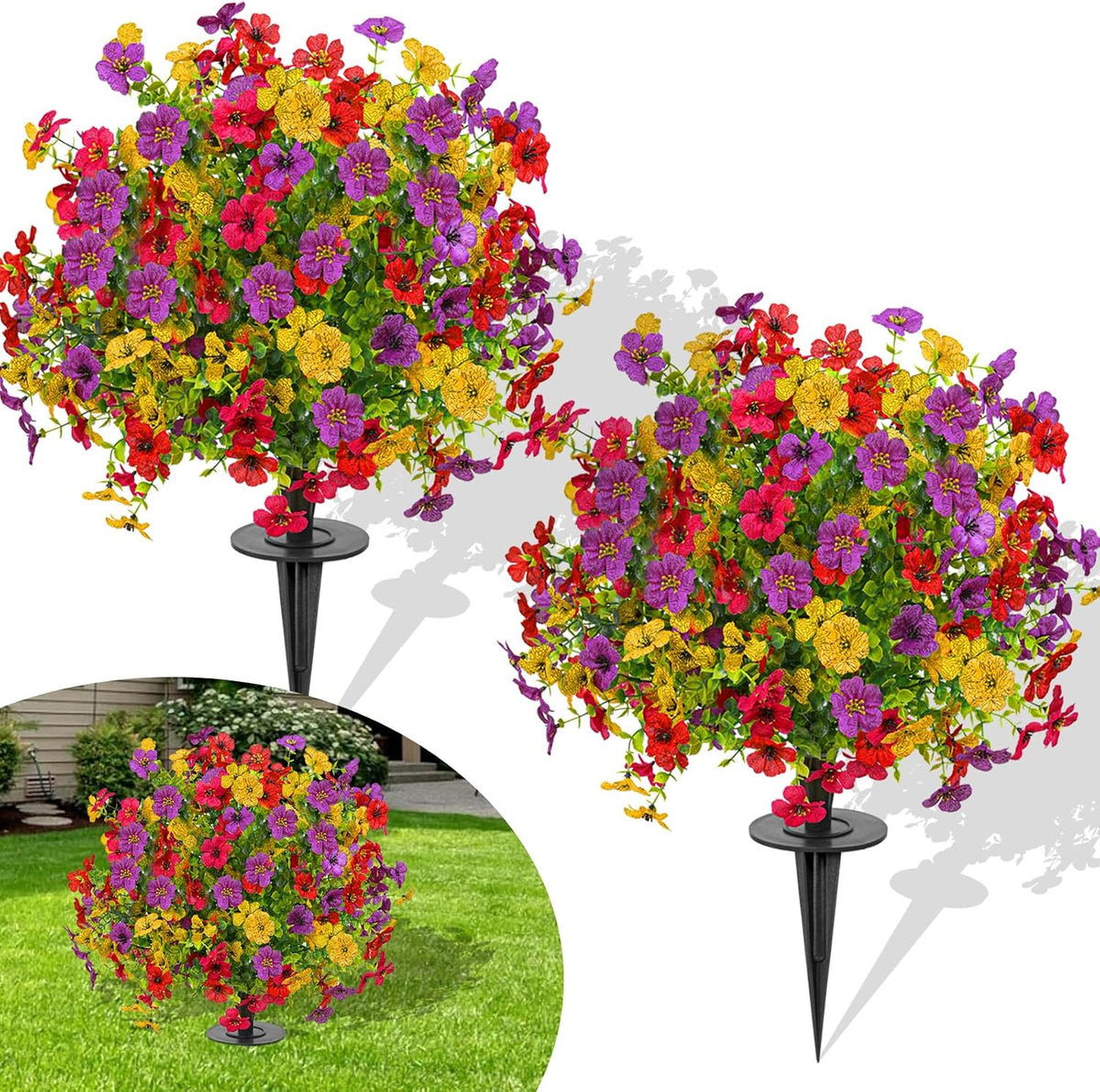 fajunzh artificial topiary bushes for outdoors with spike, main product view