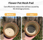 Bivethoi Plant Pot Mesh Hole Cover, 1.8" / 45mm, Black, 100pcs | Bonsai Drainage Mesh Insert, Round Mesh Screen, Prevents Soil Loss, Bottom Grid Mat
