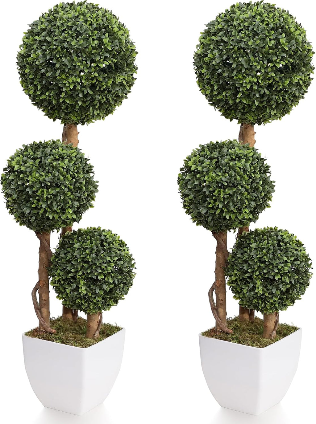 damomo artificial boxwood ball topiaries trees, outdoor 3ft, main product view