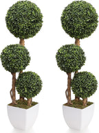 damomo artificial boxwood ball topiaries trees, outdoor 3ft, main product view