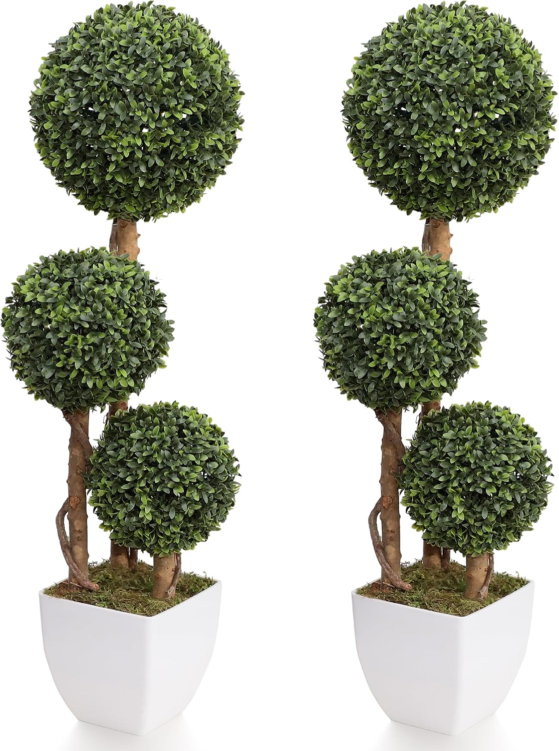 damomo artificial boxwood ball topiaries trees, outdoor 3ft, main product view
