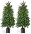 4ft artificial cedar topiary trees, outdoor artificial plants, main product view